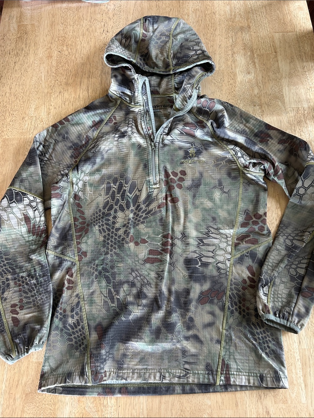 Men's Kryptek Camouflage Hooded Pullover Jacket - Camo Green